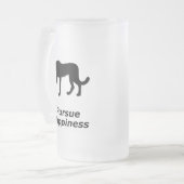 Geparden verfolgen Glück Mattglas Bierglas (Vorderseite Links)