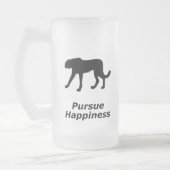 Geparden verfolgen Glück Mattglas Bierglas (Links)