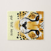 Gepardhauptnahaufnahmeillustration Puzzle (Horizontal)