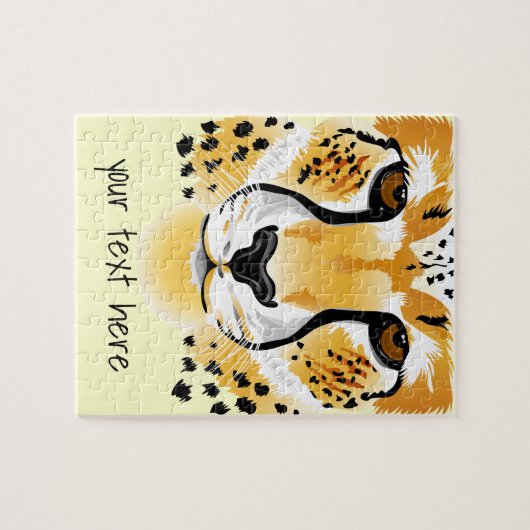 Gepardhauptnahaufnahmeillustration Puzzle (Horizontal)