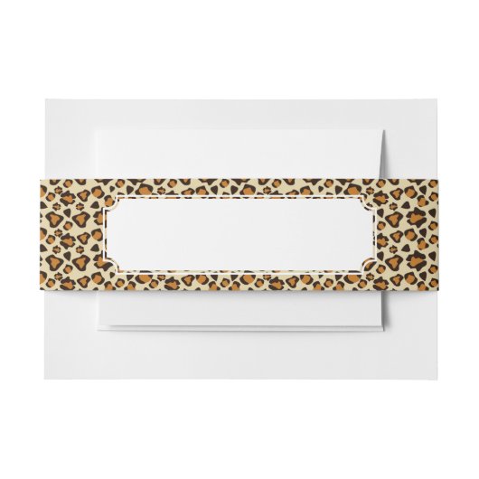 Gepardhautmuster Einladungsbanderole (Vorderseite Beispiel)