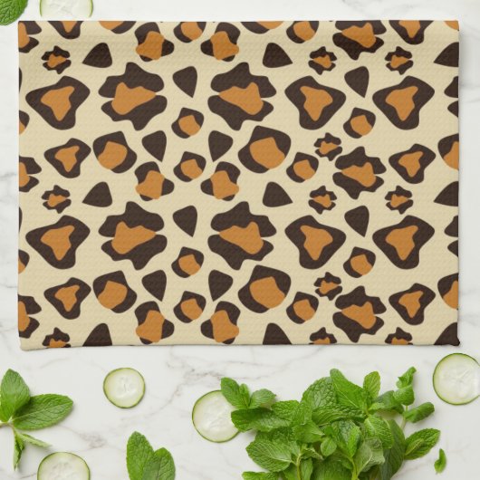 Gepardhautmuster Geschirrtuch (Gefaltet)