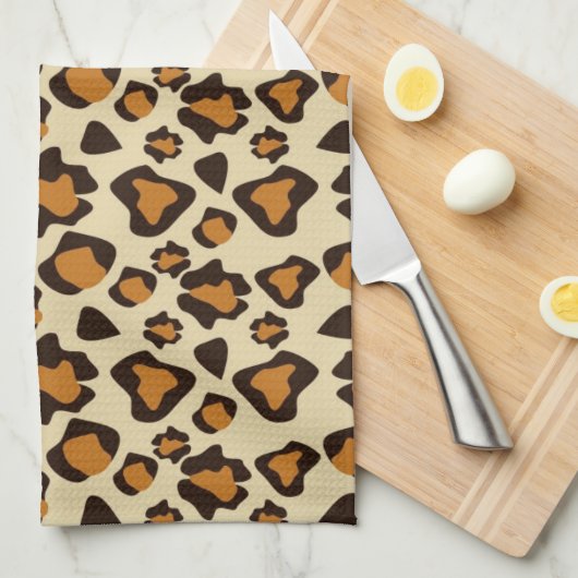 Gepardhautmuster Geschirrtuch (Viertel Falte)