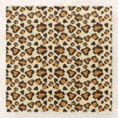 Gepardhautmuster Glasuntersetzer (Vorderseite)