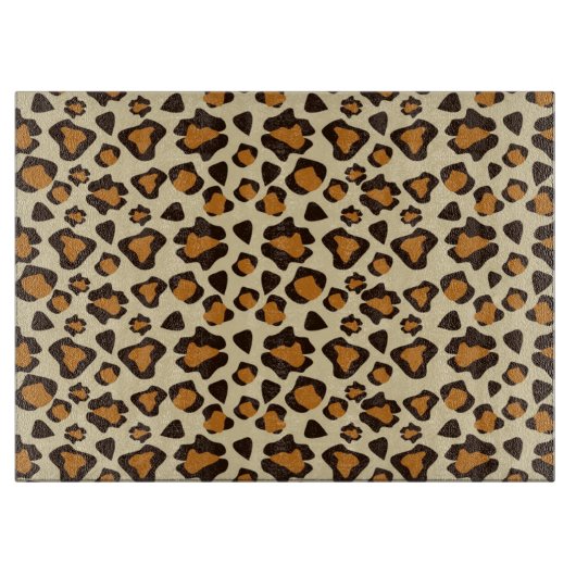 Gepardhautmuster Schneidebrett (Vorderseite)