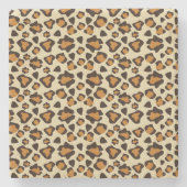 Gepardhautmuster Steinuntersetzer (Vorderseite)