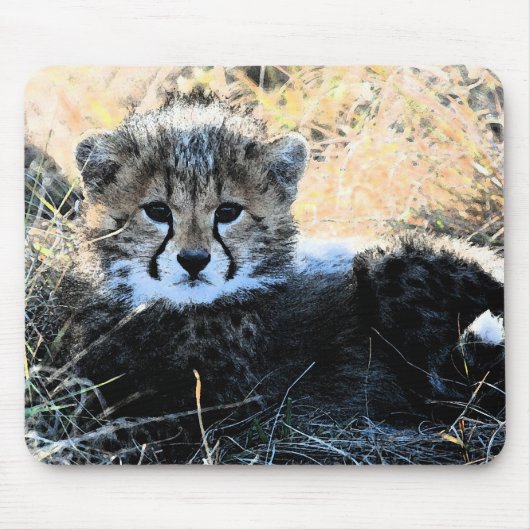 Gepardjungs-Mausunterlage Mousepad (Vorne)