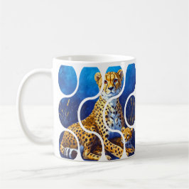 Gepardmutter und Jungtier Wildlife Design Kaffeetasse