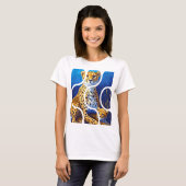 Gepardmutter und Jungtier Wildlife Design T-Shirt (Vorne ganz)