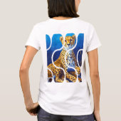 Gepardmutter und Jungtier Wildlife Design T-Shirt (Rückseite)