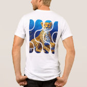 Gepardmutter und Jungtier Wildlife Design Tri-Blend Shirt (Rückseite)