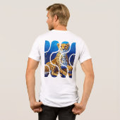 Gepardmutter und Jungtier Wildlife Design Tri-Blend Shirt (Rückseite voll)
