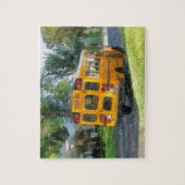 Geparkter Schulbus Puzzle (Vertikal)