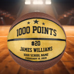 Gepasste 1000 Punkte Spieler Mini Basketball<br><div class="desc">Der 1000 Punkte Personalisierte Basketball Ball ist ein einzigartiges Geschenk für jeden Basketballfans. Mit der Möglichkeit, die Kugel mit dem Namen, den Initialen oder der Jersey-Nummer des Empfängers zu versehen, sorgt sie für ein durchdachtes und personalisiertes Geschenk. Das "1000 Punkte"-Logo auf dem Ball ist ein Hinweis auf das Erreichen von...</div>