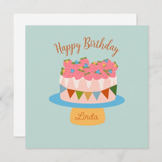 Gepasste Erdbeergeburtstorte (Vorne/Hinten)