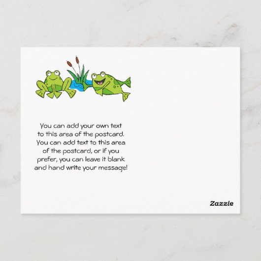 Gepasste Froschteiche Geburtstag Vielen Dank Postkarte (Rückseite)