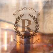 Gepasste Laurel Wreath Imitate Gold Leaf Fensteraufkleber (Blatt 2)