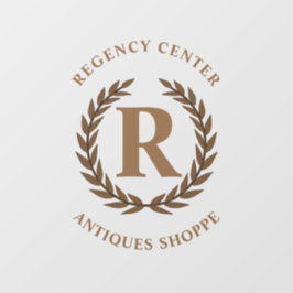 Gepasste Laurel Wreath Imitate Gold Leaf Fensteraufkleber