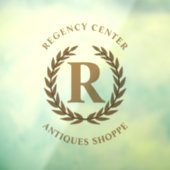 Gepasste Laurel Wreath Imitate Gold Leaf Fensteraufkleber (Blatt 3)