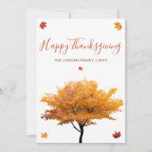 Gepasste Thanksgiving-Herbstbaum Feiertagskarte (Vorderseite)