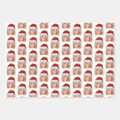 Gepasste Weihnachtsmannmütze Weihnachten Geschenkpapier Set (Vorderseite 2)