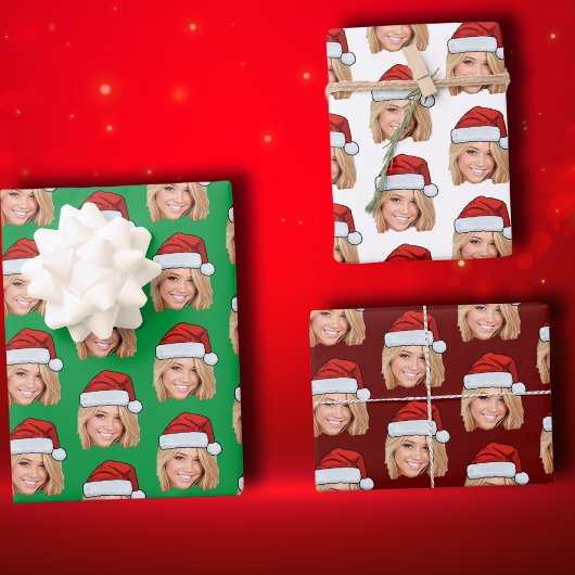 Gepasste Weihnachtsmannmütze Weihnachten Geschenkpapier Set