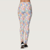 Gepatchworkte Dreiecke in Pfirsich, Lavendel und Leggings (Rückseite)