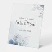 Gepersonaliseerd welkomstsbord bruiloft sockelschild (Vorderseite)