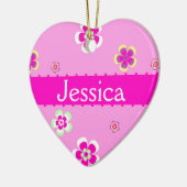 Gepersonaliseerde Bloemen Patrouille traf naam Keramikornament (Links)