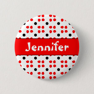 Gepersonaliseerde Stippen Patroon Button