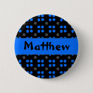 Gepersonaliseerde Stippen Patroon Button