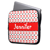 Gepersonaliseerde Stippen Patroon Laptopschutzhülle (Vorderseite Links)