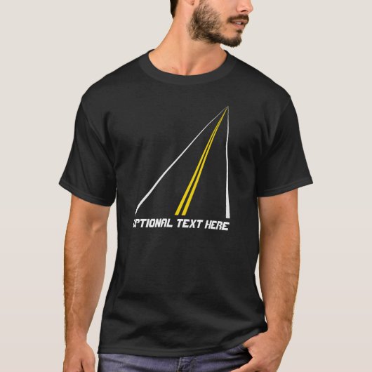 Gepflasterte Straßen-konvergierende Straße T-Shirt (Vorderseite)