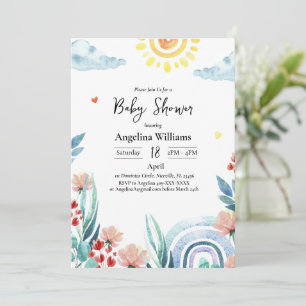 Gepflegte Baby Dusche Einladungskarte mit Design. Einladung