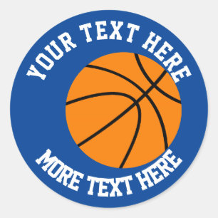 Gepflegte Geburtstagsparty für Basketballsport Runder Aufkleber