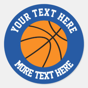 Gepflegte Geburtstagsparty für Basketballsport Runder Aufkleber