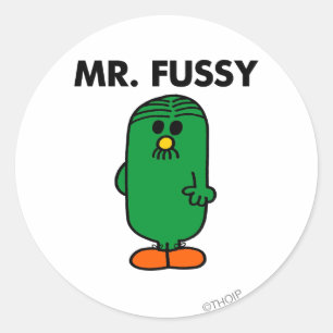 Gepflegter Herr Fussy Runder Aufkleber