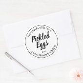 gepflückte Eier Runder Aufkleber (Umschlag)