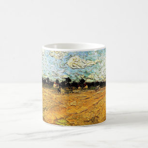 Gepflügtes Feld (die Furchen) von Vincent van Gogh Kaffeetasse