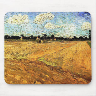 Gepflügtes Feld (die Furchen) von Vincent van Gogh Mousepad