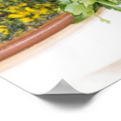 gepickte Lebensmittel auf dem Markt Poster (Ecke)