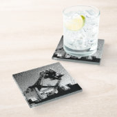 gepixelter Untersetzer (Schrägansicht)