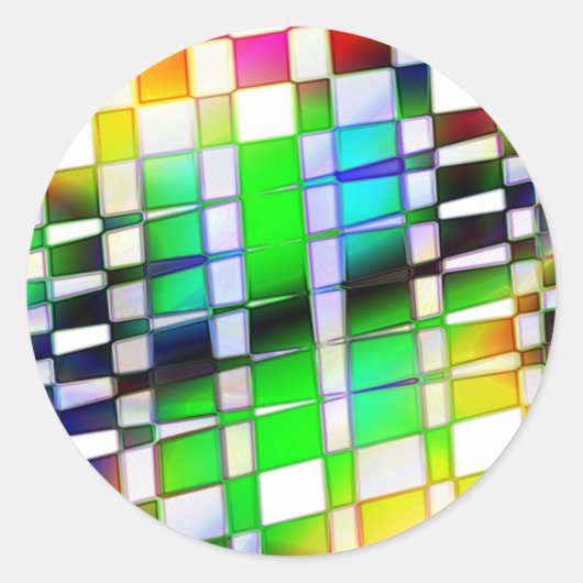 geplagt runder aufkleber (Vorderseite)