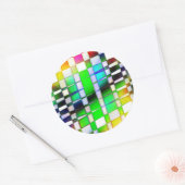 geplagt runder aufkleber (Umschlag)