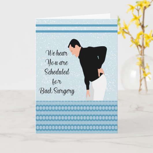 Geplant für Back Operation Card mit Man in Pain Karte (Gelbe Blume)