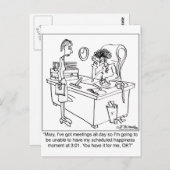 Geplante Glücksminute Postkarte (Vorne/Hinten)