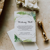 Geplante Hochzeit in Urlaubsort Begleitkarte