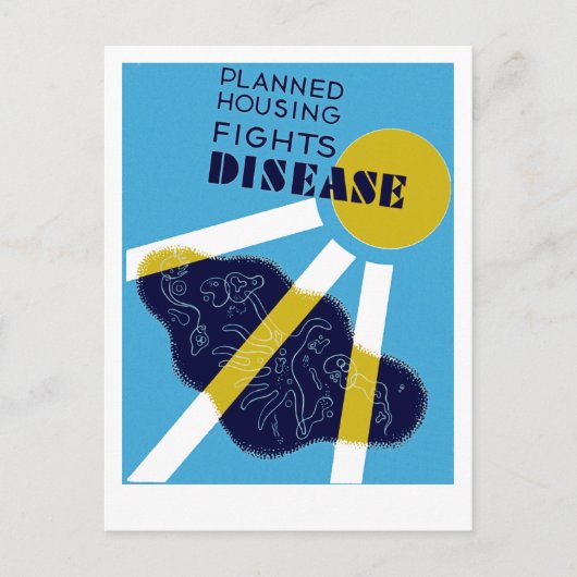 Geplante Housing Fights Disease Postkarte (Vorderseite)