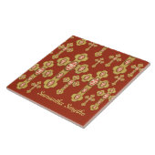 Geplante Kreuze mit 6 Imitaten Roten Agates - Fliese (Seite)