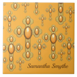 Geplante Kreuze mit 6 Imitaten Sardonyx - Fliese